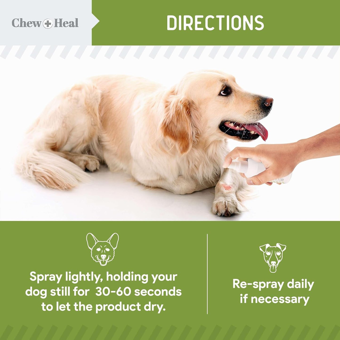 Pet Liquid Bandage for Dogs - 8 oz Spray with Aloe - Wound Care for Dogs Including Cuts, Scrapes, and Stitches - Breathable and Waterproof