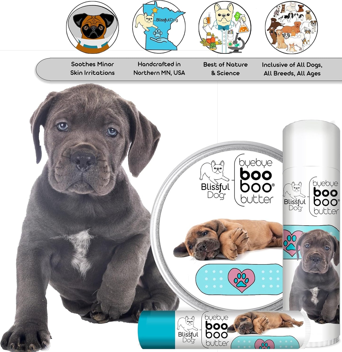 The Blissful Dog Cane Corso Boo Boo Butter, 0.50-Ounce
