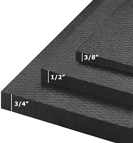 American Floor Tiles - Heavy Duty Stall Tiles - Stable/Horse Tiles - Thick, Durable Rubber Flooring Solid Black 12' x 16' Set 1/2" Thick (48 Tiles Total)