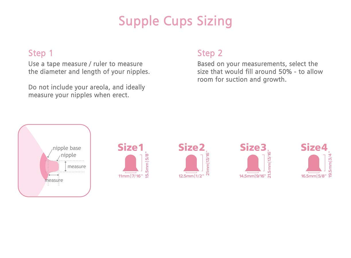 Supple Cups for Flat, Shy and Inverted Nipples (Size 2)