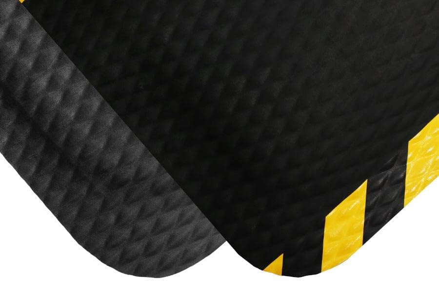 American Floor Mats Hog Heaven 5/8 inch Black & Black Border 5' x 8' Nitrile Backed Anti-Fatigue Comfort Mat