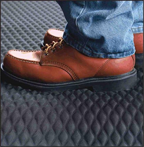 American Floor Mats Hog Heaven 5/8 inch Black & Black Border 4' x 8' Nitrile Backed Anti-Fatigue Comfort Mat