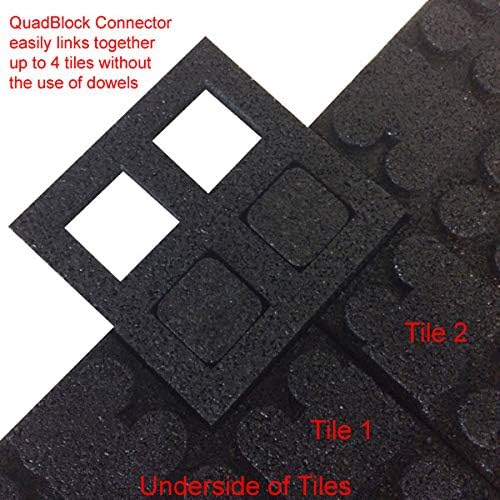 American Floor Mats - Extreme Rubber Gym Tiles - 1 Inch Thick Colorful Rubber Gym Tiles - Superior Shock and Sound Absorbing Tiles - 95% Blue 50 Tile Pack (Covers 200 Sq Ft)
