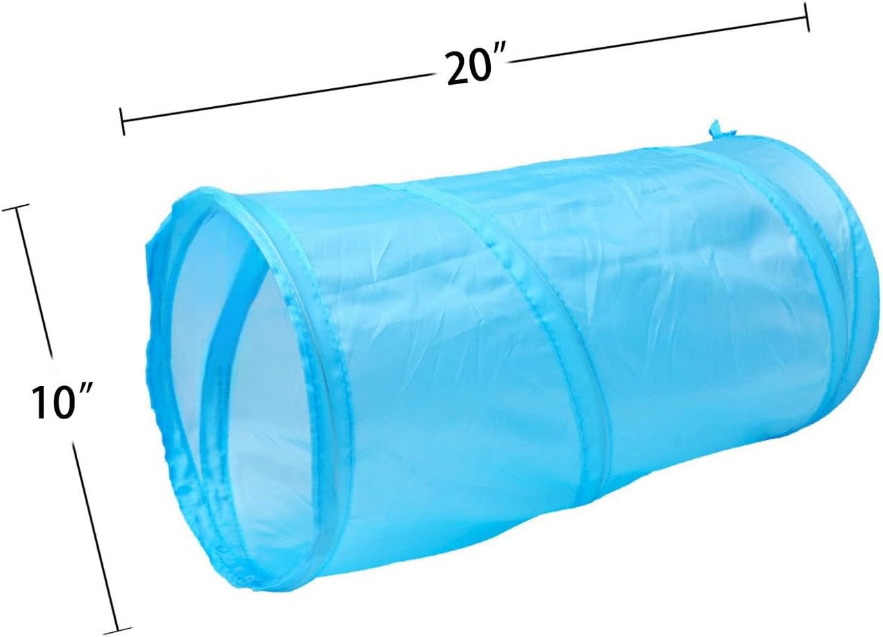 iCAGY Foldable Spiral Cat Tunnel - Indoor Toy for Small Cats, Kittens, and Rabbits - Tube for Interactive Play and Outdoor Fun - Pet Activity Toy Red 20" 3 Pcs