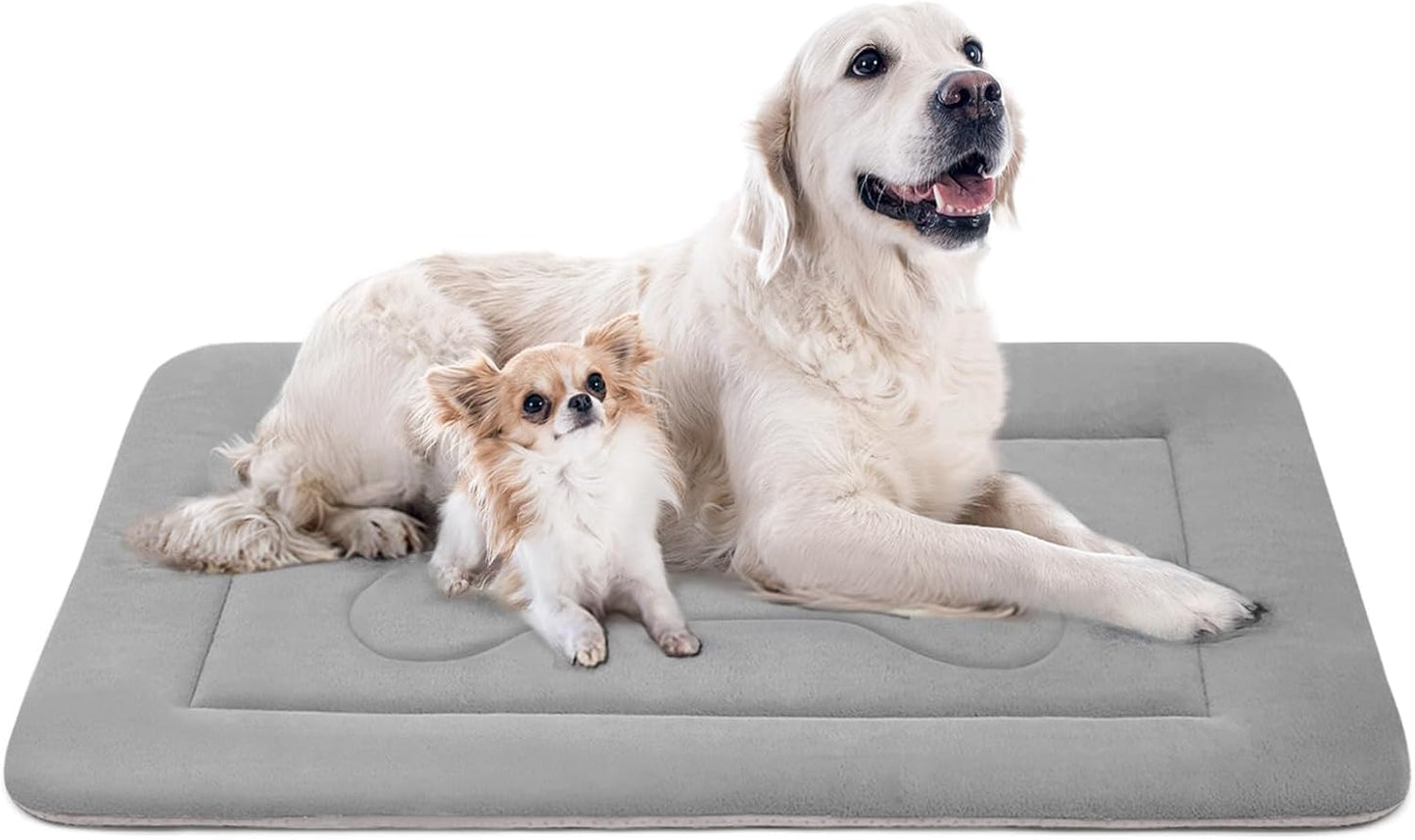 JoicyCo Extra Large Dog Bed Soft Dog Crate Pad Mat 48 in Non-Slip Bottom Washable Dog Sleeping Mattress Pet Beds Cat Beds Kennel Pads