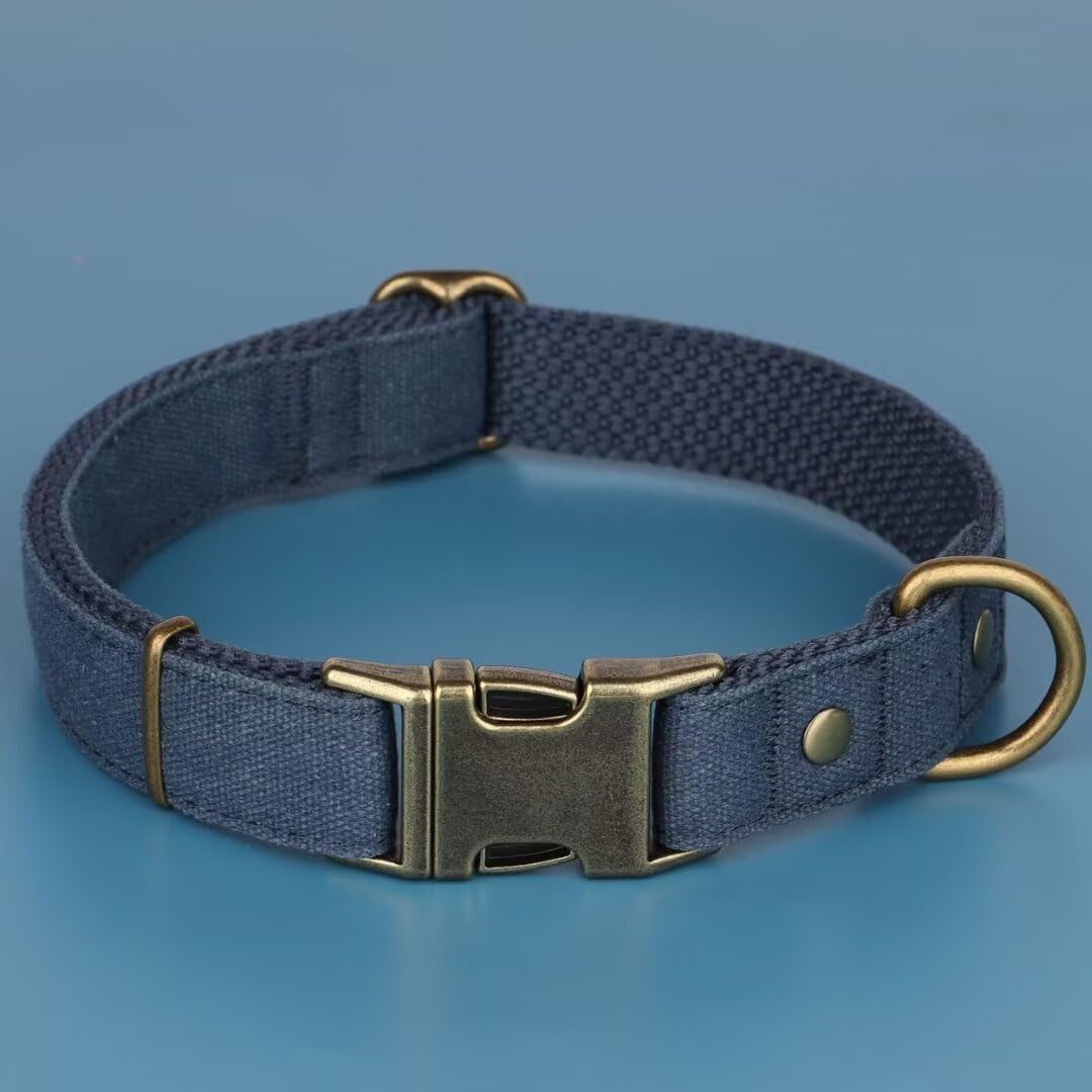 PET ARTIST Dog Collars for Small Dogs, Soft Padded Premium Nylon Dog Collar with Quick Release Metal Buckle, Durable & Adjustable Pet Collars for Boy Gifts, Blue, S (Fit 10-16")