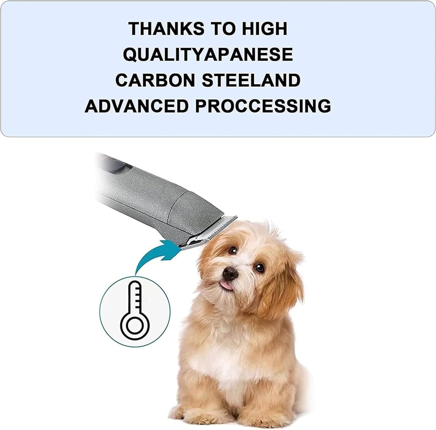 2PCS 5/8" HT Dog Grooming Replacement Blades Compatible with Andis Dog Clippers,Dog Clipper Blades Compatible with Wahl KM-10 Series Clippers, Oster A5,Size-5/8-Inch 16mm Cut Length