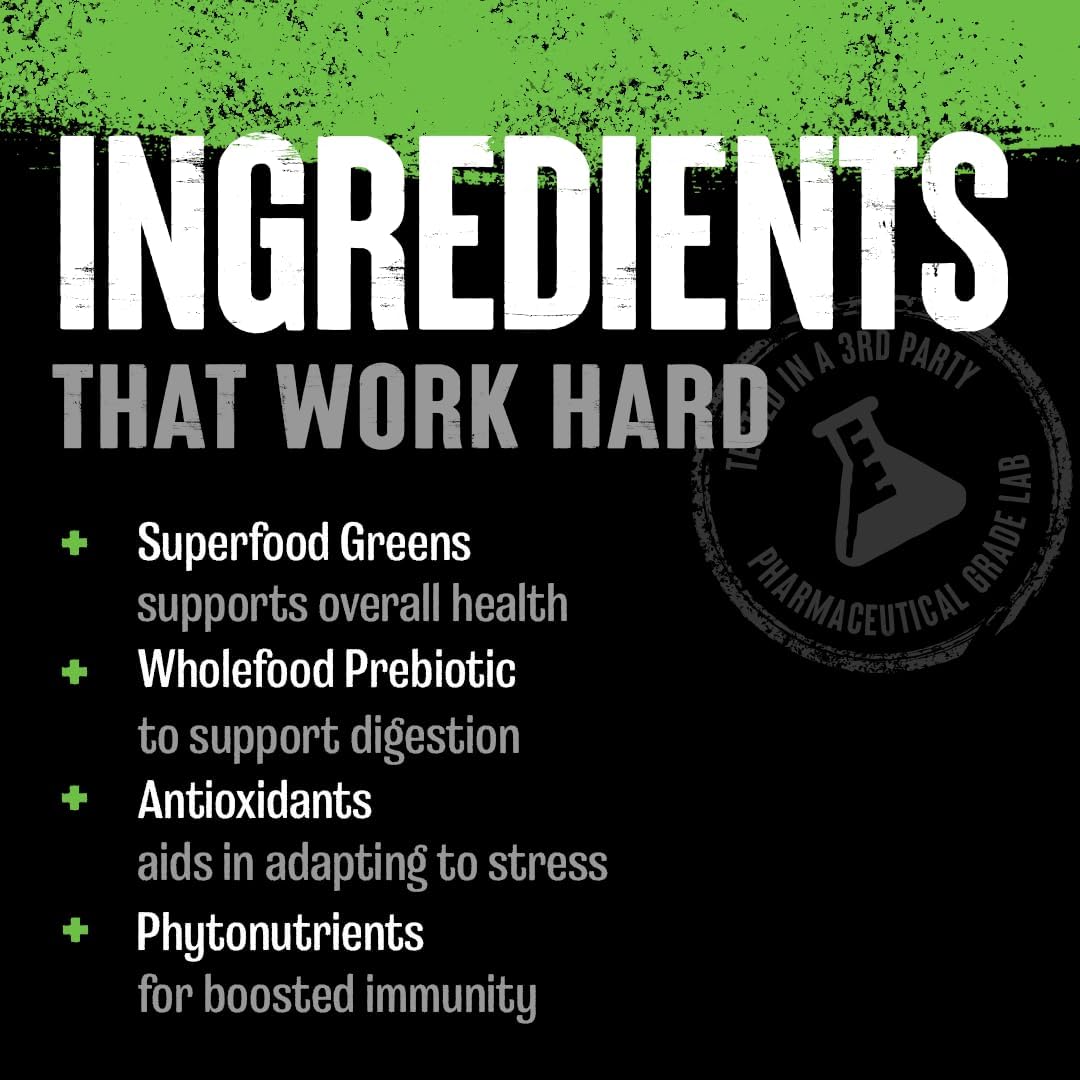 Animal Daily Greens Pill Packs - Kale, Wheat Grass, Alfalfa & More - Convenient Prebiotic and Probiotic Superfood Blend for Superior Digestion, Gut Health, and Immunity For Men & Women - 30 Day Supply