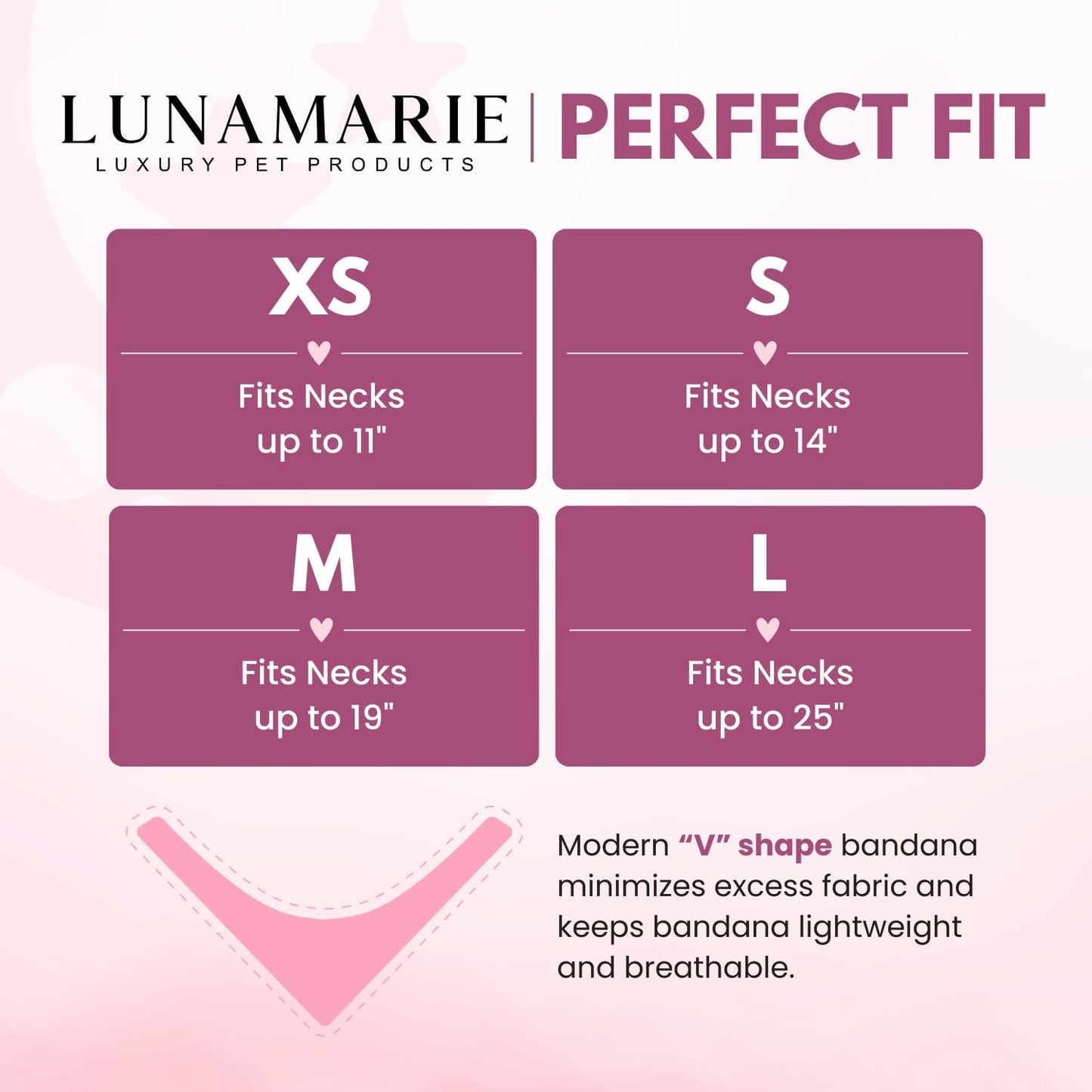 LunaMarie - Luxury Pet Birthday Bandanas -Premium & Silky Poly Fabric | 100% Handmade | Custom Shape Dual Layered (Evie Hearts, Small)