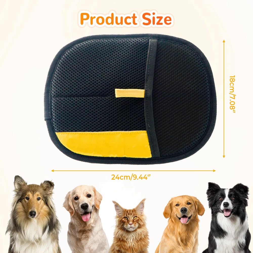 Pet Hair Removal Glove for Cats & Dogs, 2025 Upgrade Pet Hair Remover Glove, Electrostatic Pet Hair Removal Gloves for Dogs and Cats, Reusable Pet Hair Remover Glove (3)