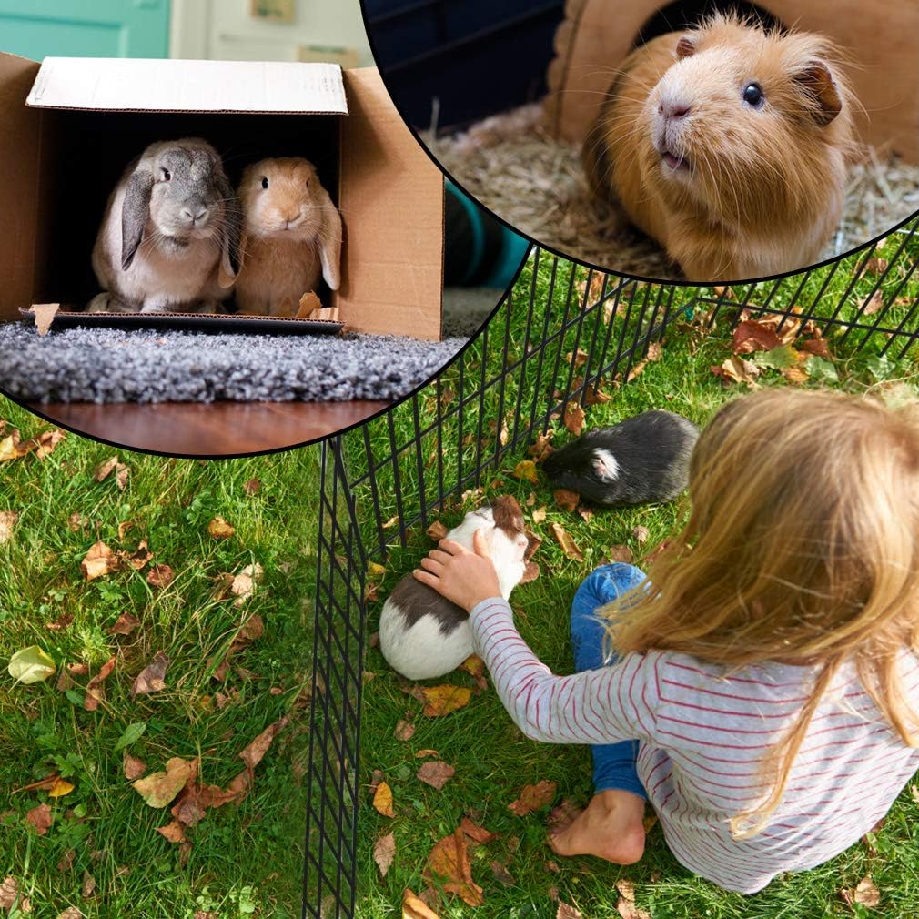 8-Panel Tall Dog Playpen Crate Fence Pet Kennel Play Pen Exercise Cage, 42-Inch, Black