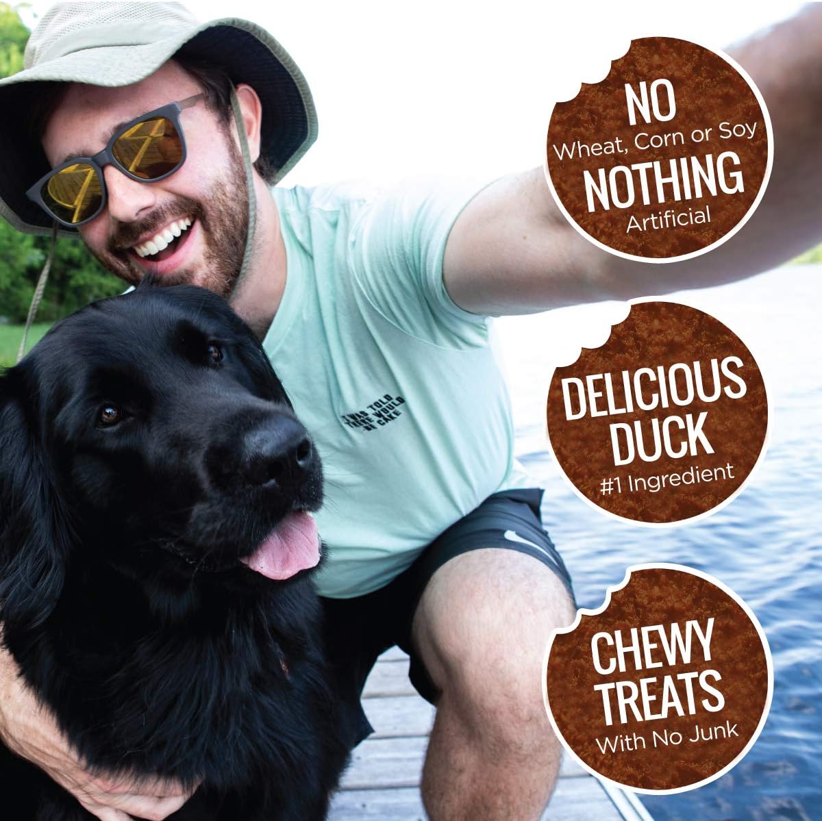 Smart Cookie All Natural Soft Dog Treats - Duck & Squash - Training Treats for Dogs with Allergies or Sensitive Stomachs - Grain Free Dog Treats, Chewy, Human-Grade, Made in USA - 5oz Bag