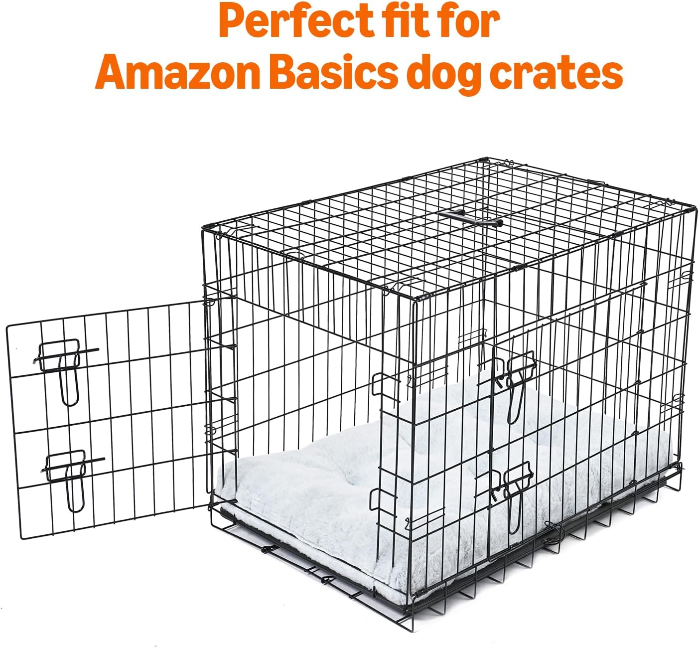 Amazon Basics Medium Dog Bed for Crate, Washable Medium Dog Mat for Pet Kennel, Anti-Slip, Cama para Perros, 36x23x3.5 Inches