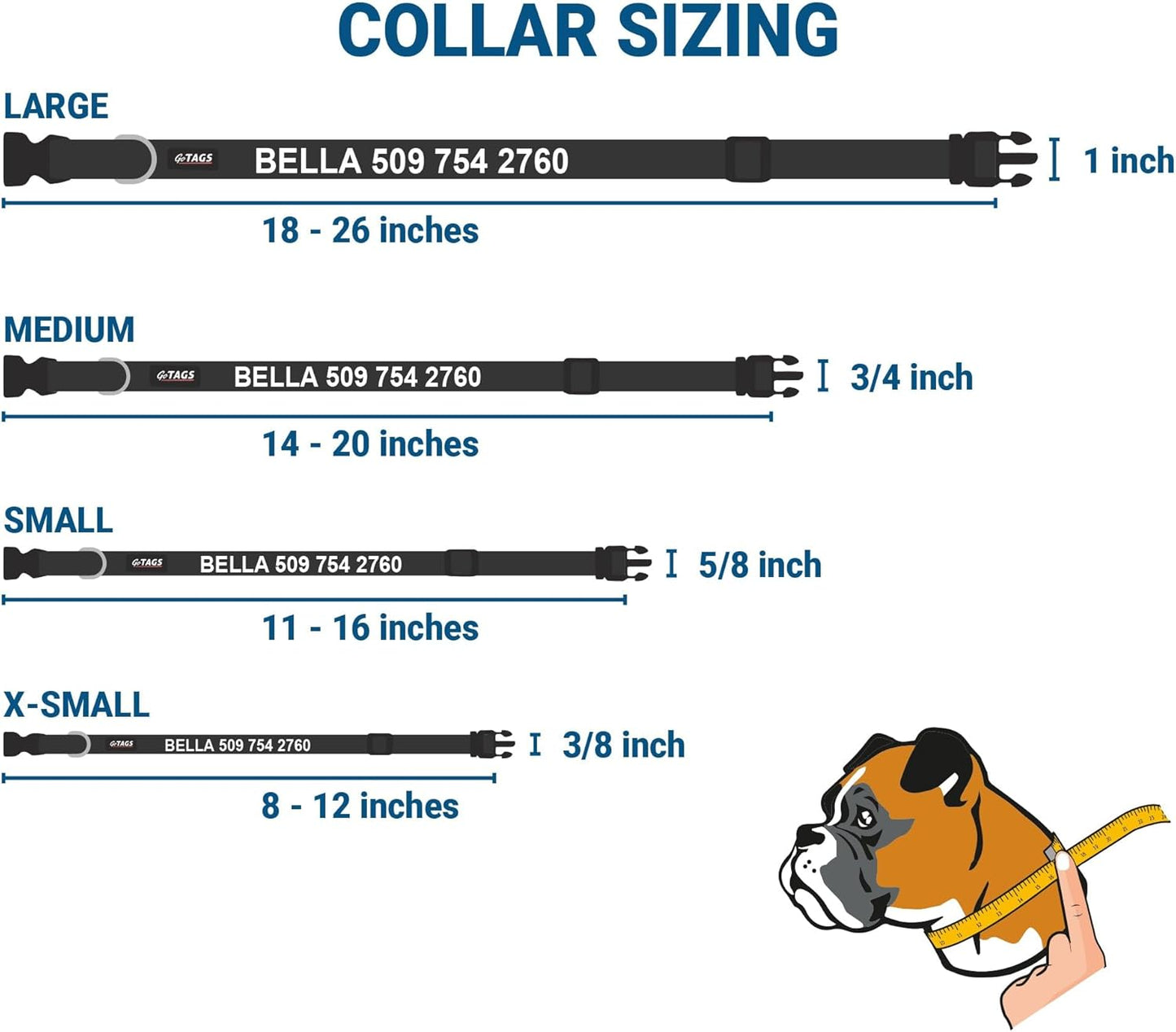 GoTags Personalized Dog Collar with Nameplate, Adjustable Dog Collar with Custom Engraved Slide On Pet ID Tag in Stainless Steel, Silent, No Noise Dog Tag (Lavender, X-Small)