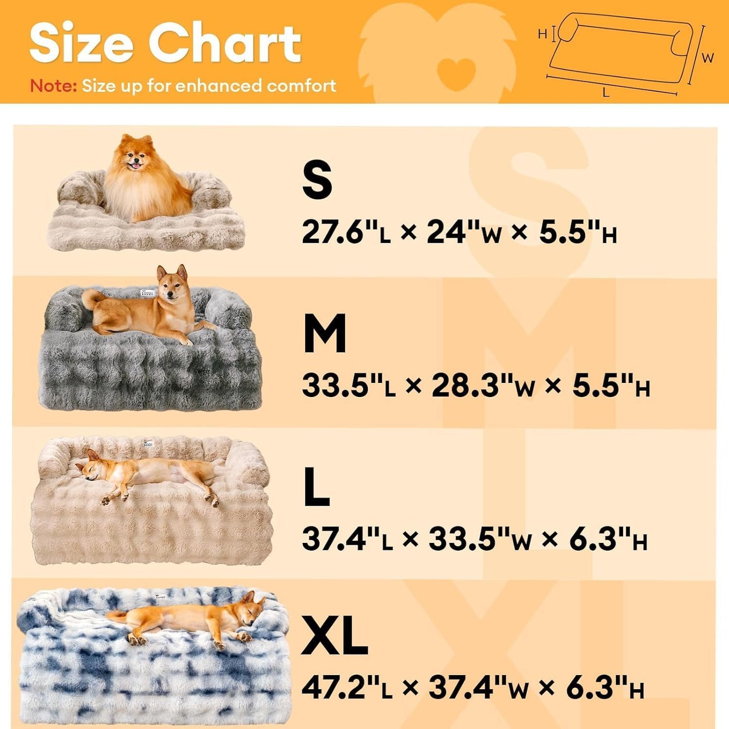 FUNNY FUZZY Pet Fluffy Fuzzy Couch Cover, Calming Washable Dog Bed Sofa Protector Pets Mat for Small Dogs and Cats (Grey,27.56 × 24.02 × 5.51 in)