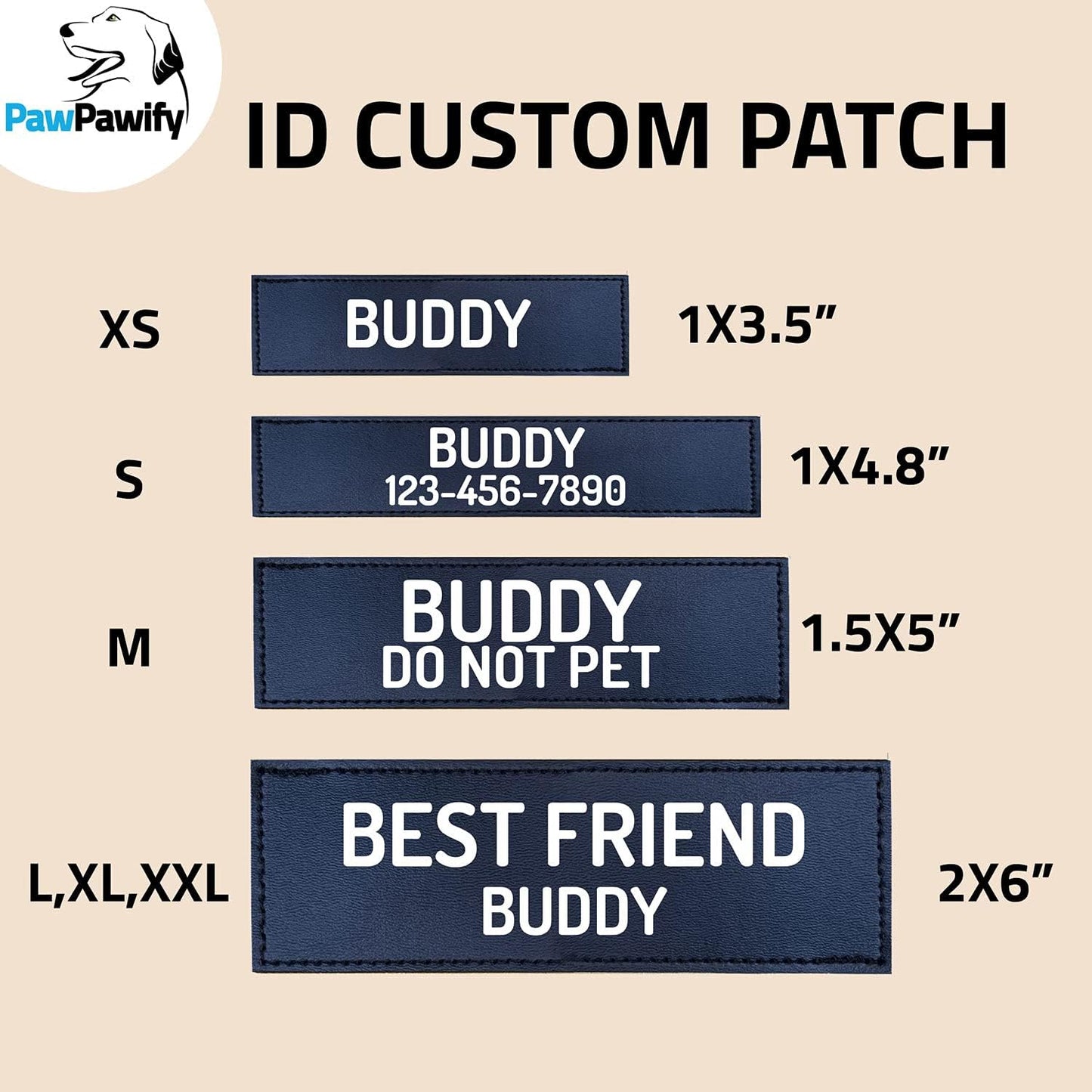PawPawify Custom No Pull Dog Harness with Name and Phone Number, Heavy Duty Personalized Pet Vest to Prevent Tugging, Pulling, or Choking, Training and Walking (Camouflage Green, M (20-40 LBS))