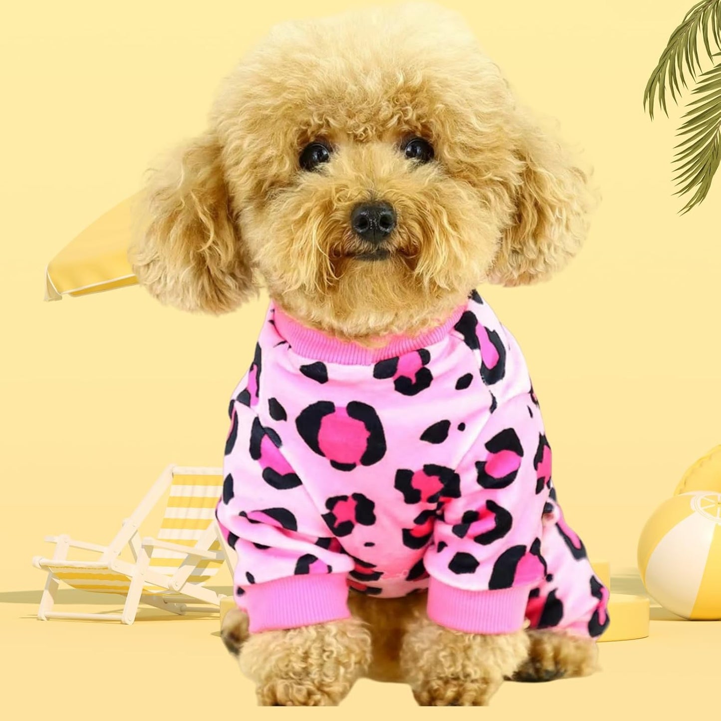 Vet-Approved Dog Pajamas Onesie for Medium Dog Clothes - Lightweight Soft Stretchy Puppy Costume - Certified Hypoallergenic Comfort Anxiety-Reducing (Pink, XL)