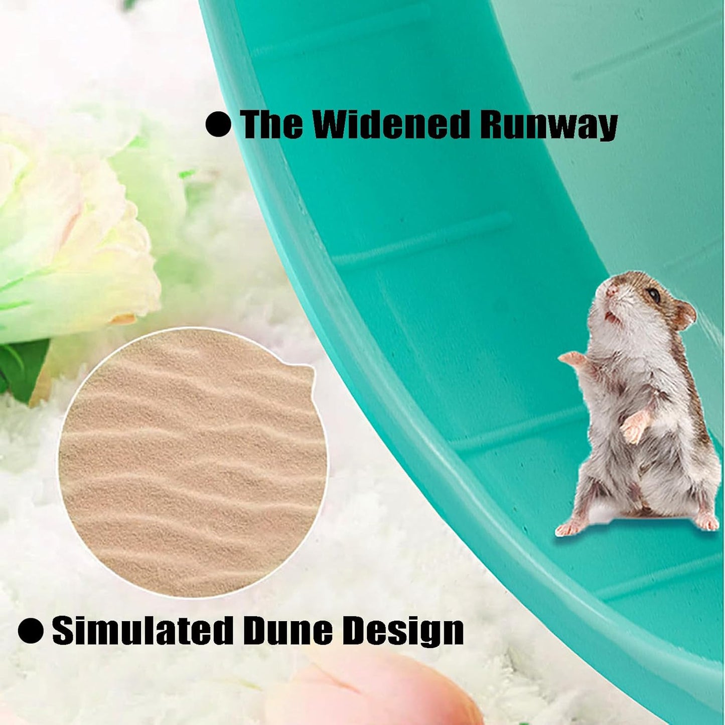 GKYZBB Hamster Wheel, 7 inch Silent Hamster Exercise Running Wheel with Stand,Pet Small Animals Exercise Running Toys,Adjustable Quiet Spinner for Guinea Pigs, Sugar Gliders, Gerbils