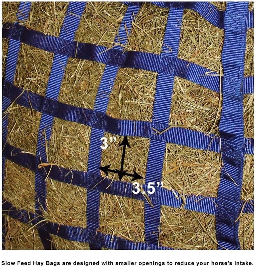 Derby Originals Easy Feeder Horse Hay Bag with Super Tough Bottom and 1 Year Warranty, red, 3"x3.5"