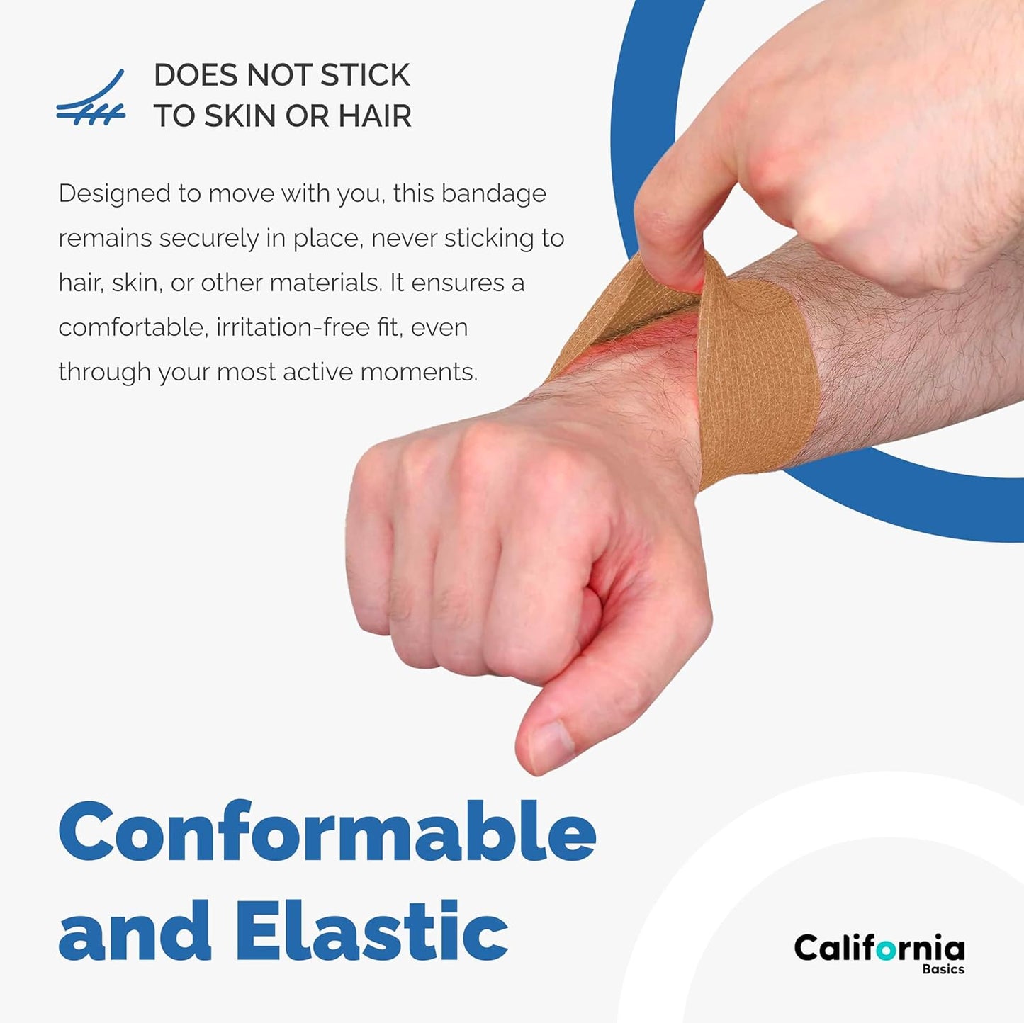 Self-Adhesive Bandage Wrap - Suitable for All Sports - Breathable Athletic Tape for Wrists - Knee and Ankle - Self Adhesive Bandage- 3 Inch- 12 Pack - Brown