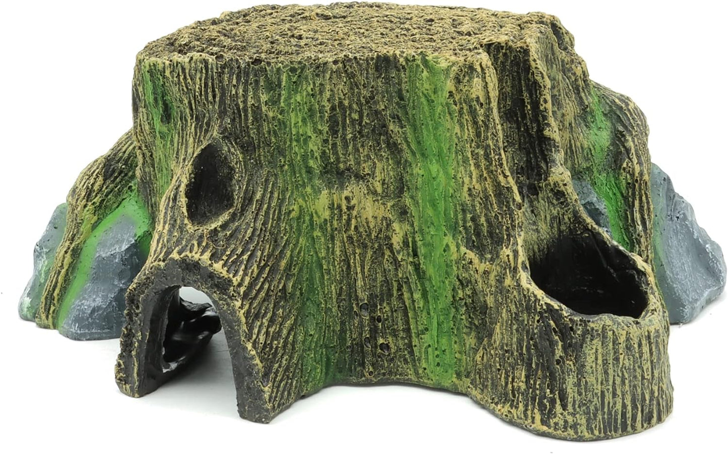 JIHAQUA Resin Large Turtle Tank Accessories Reptile Hideouts Cave Habitat Decor for Gecko Leopard Lizards Toad