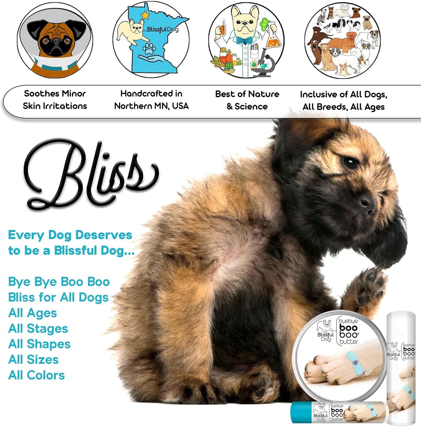 The Blissful Dog Kuvasz Boo Boo Butter, 4 Ounce