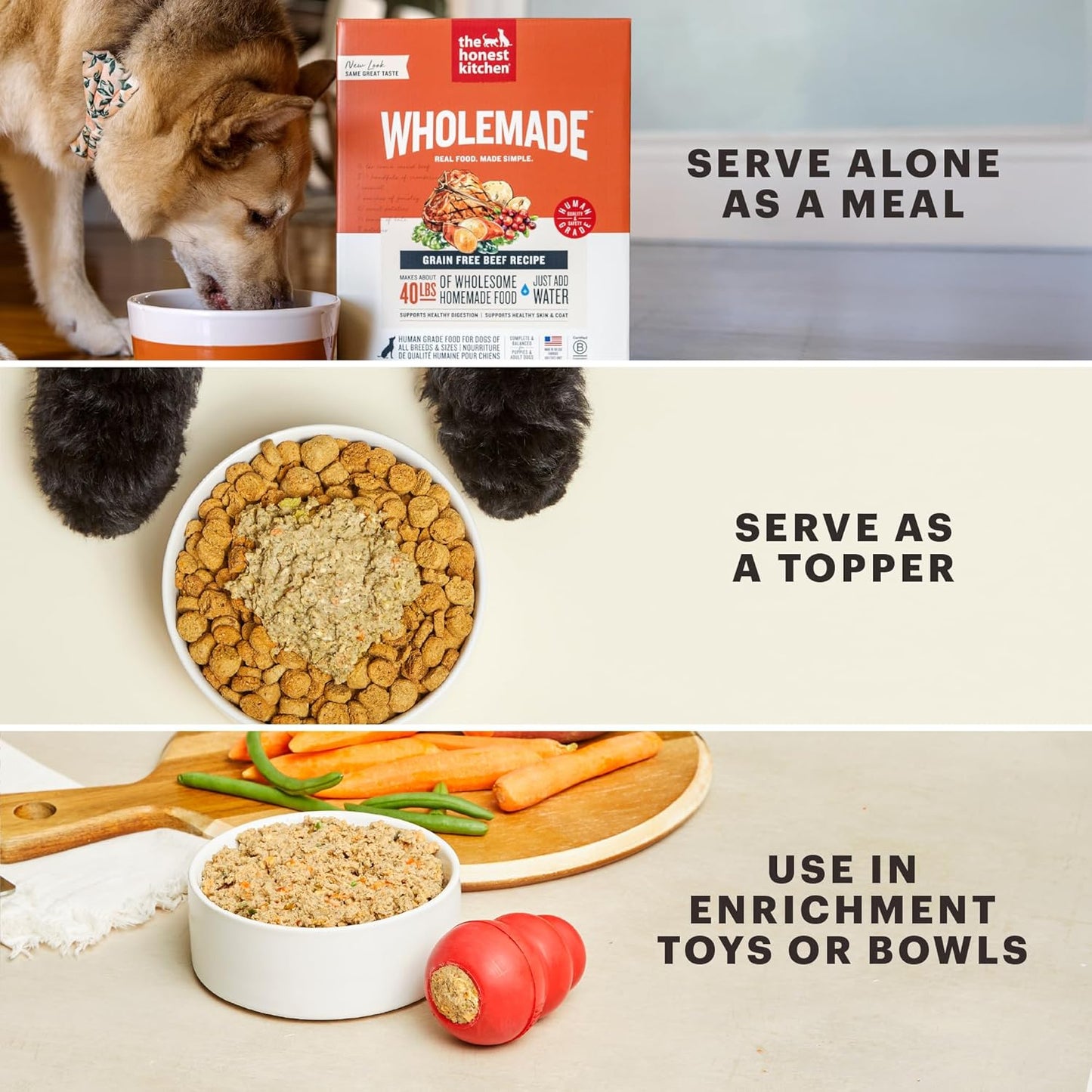 The Honest Kitchen Wholemade™ Grain Free Beef Dog Food, 4 lb Box