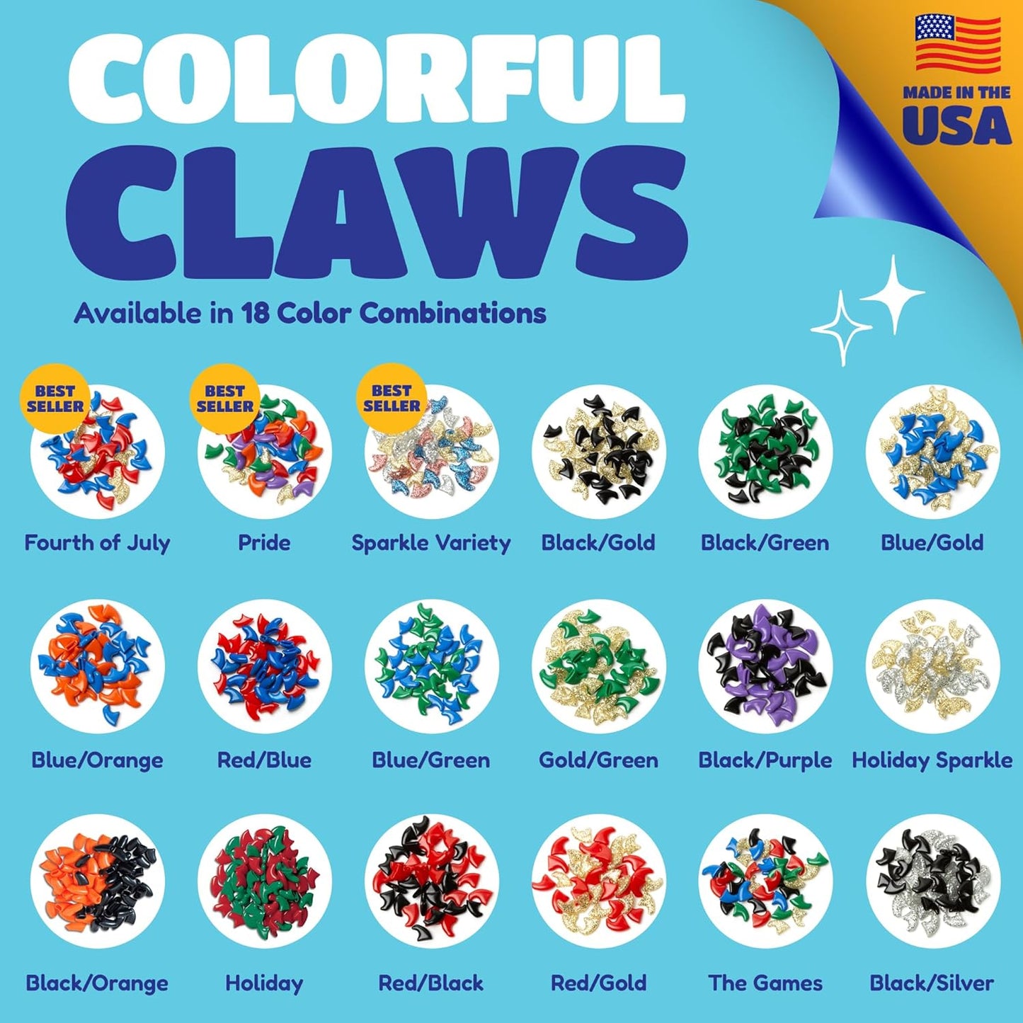 Soft Claws Cat Nail Caps for Medium Cats – (40 Caps, Green & Gold) - Made in USA - Veterinarian-Developed | Protects Furniture & Skin - Easy to Apply, Long-Lasting Anti-Scratch Soft Cat Claw Covers