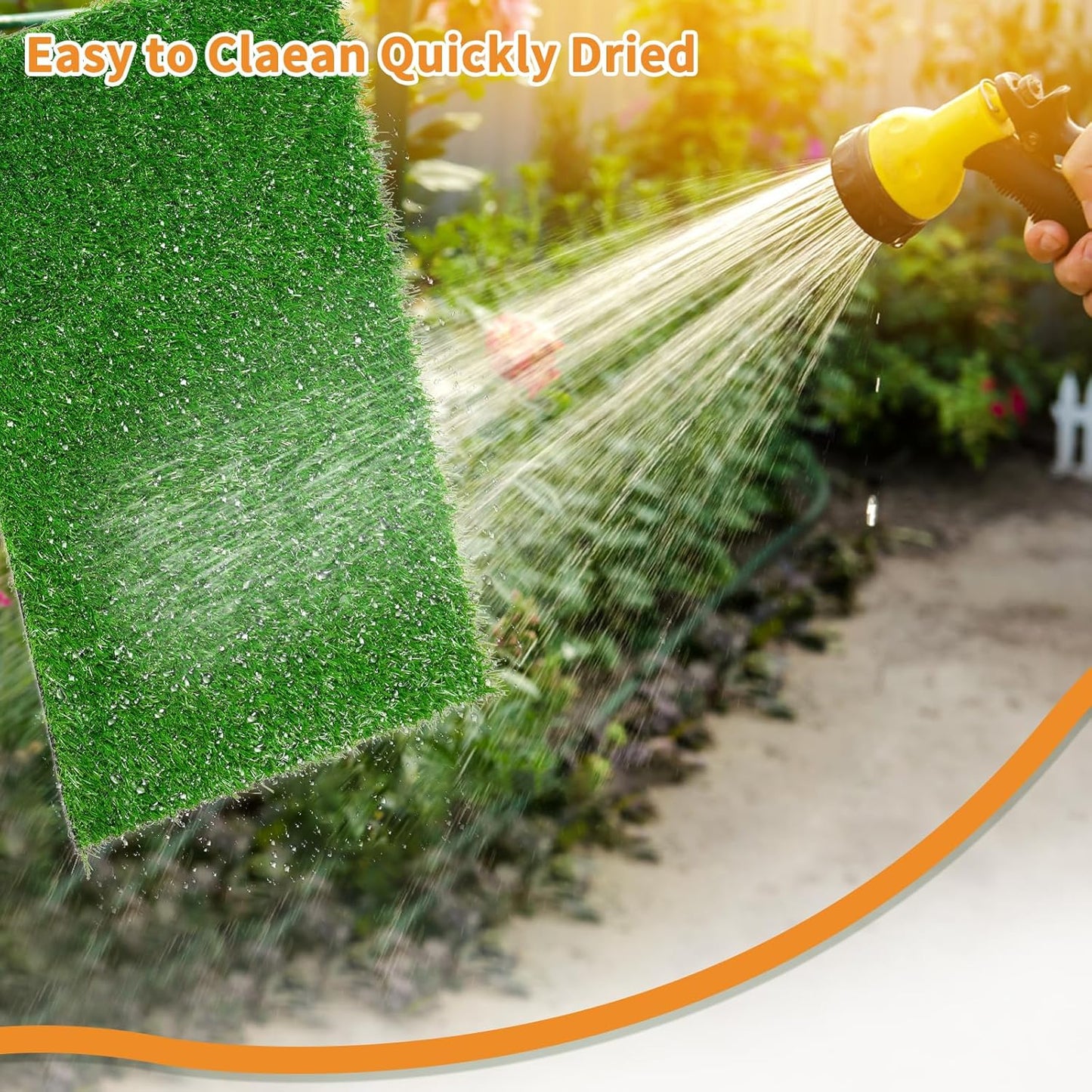 LOOBANI Dog Grass Pee Pads, Artificial Dog Grass Pads for Potty Tray, Fake Grass for Dogs to Pee On, Outdoor Indoor Pee Grass for Dog Potty (55*59 inch)