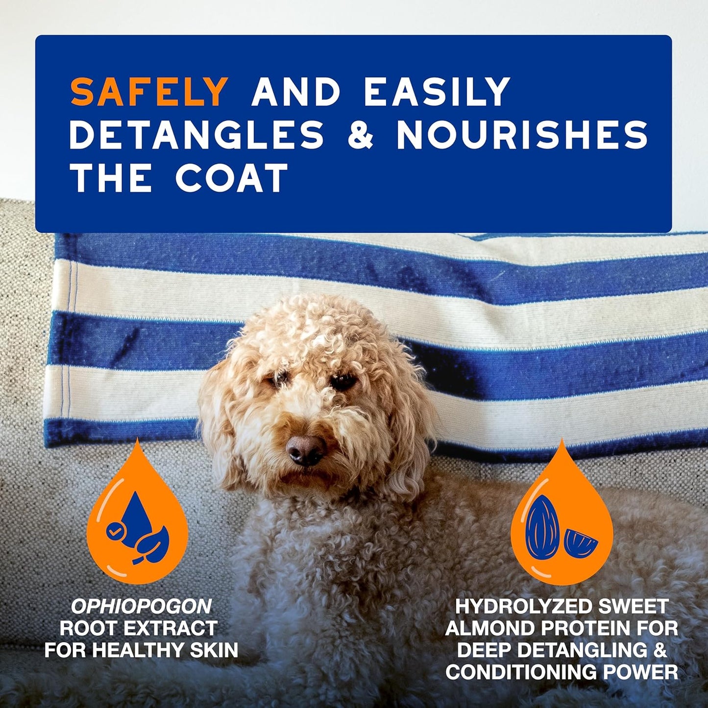 DOUXO® Skin & Coat SPA - Ultra-Safe Detangling Spray for Dogs, 10 fl oz, Safely Detangles, Revives, and Nourishes The Coat, Skin-Friendly Formula