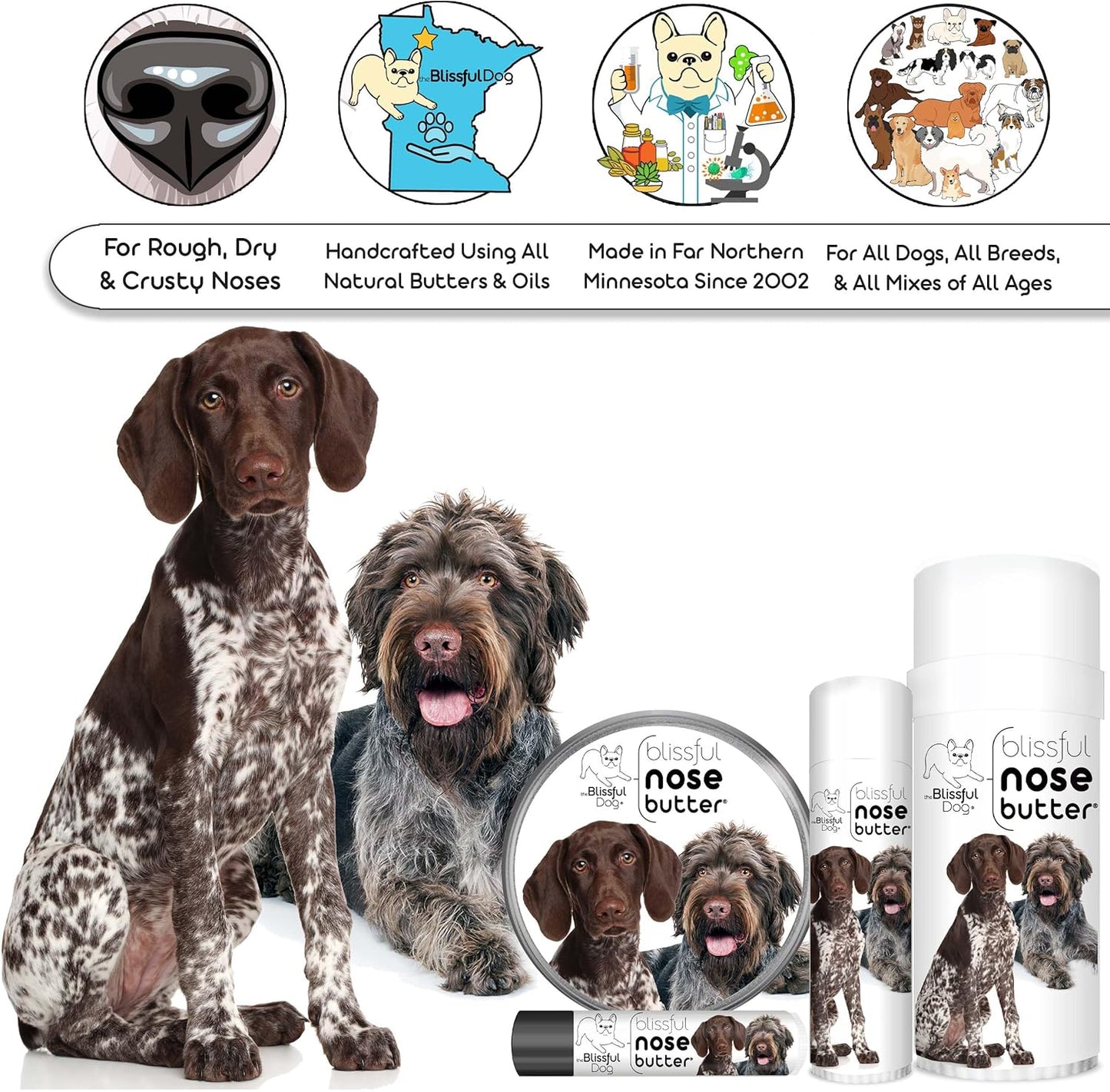 The Blissful Dog German Shorthaired Pointer Unscented Nose Butter